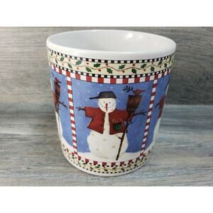 Sakura Debbie Mumm 1997 Coffee Christmas Mug Cup Snowmen